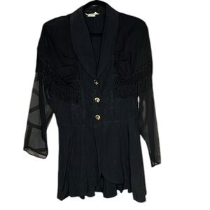 VINTAGE PINE OF CALIFORNIA FRINGE RAYON JACKET/BLAZER (SONAMU)